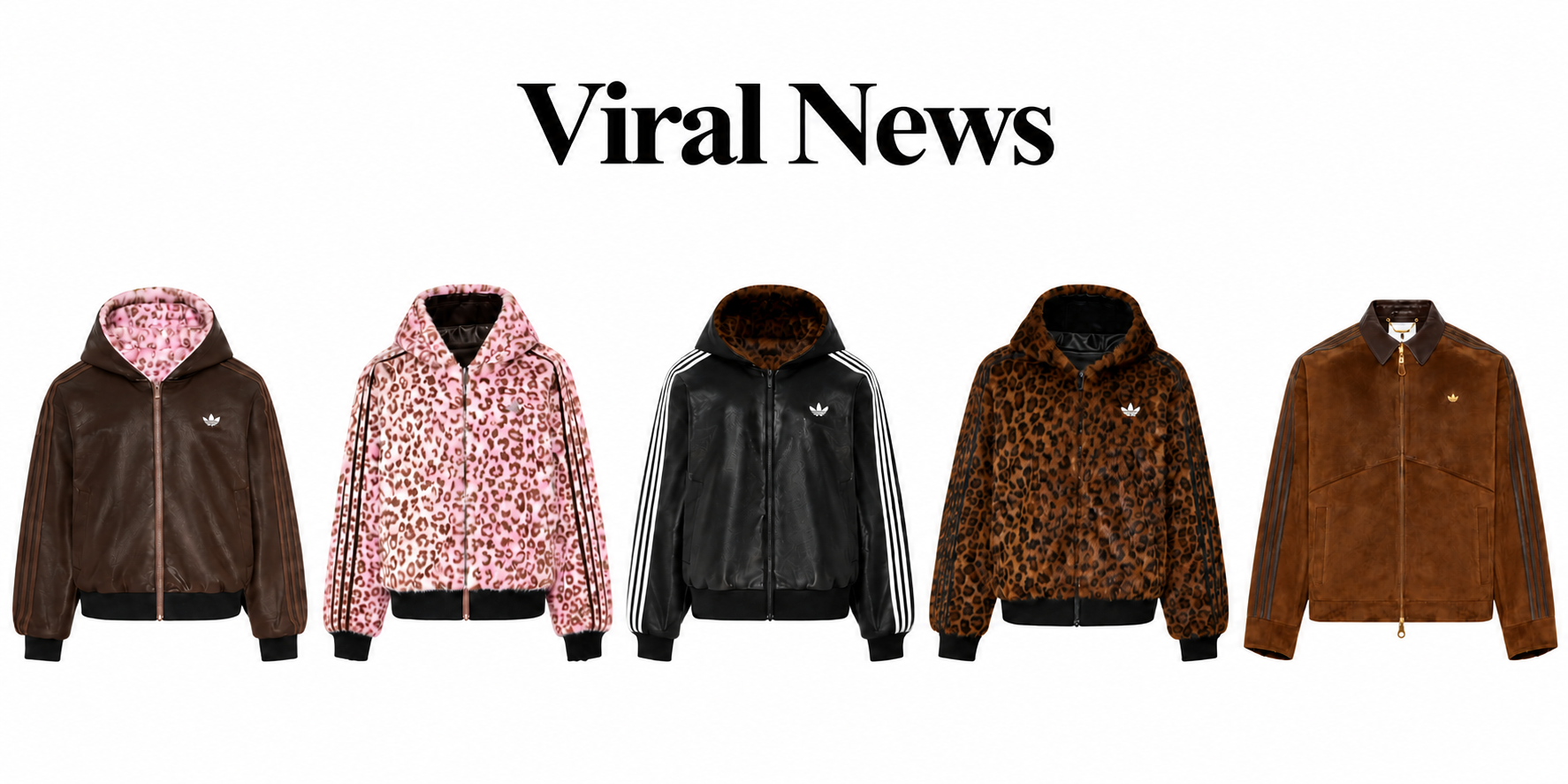 ED Zone leopard jacket collection on a white background